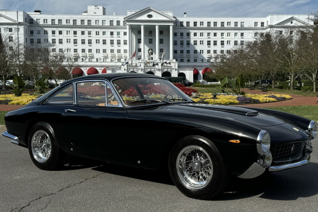 1963 Ferrari 250 GT Lusso in front of a concours event
