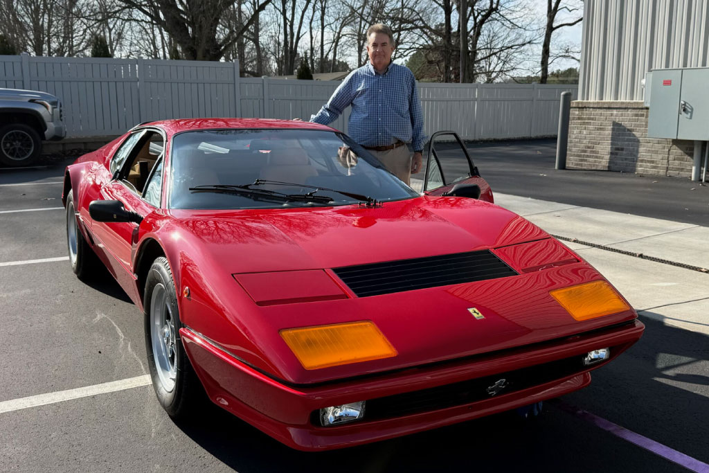 ferrari 512 BB pictured on a street